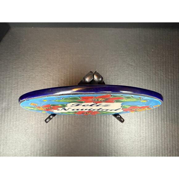 Mexican Wall Tile Plaque Feliz Navidad (Merry Christmas) 9"x8" - Picture 4 of 11